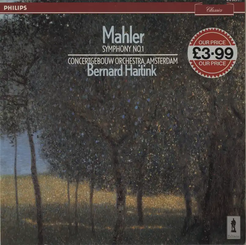 Low Price Gustav Mahler Symphony No. 1 Dutch Vinyl LP
