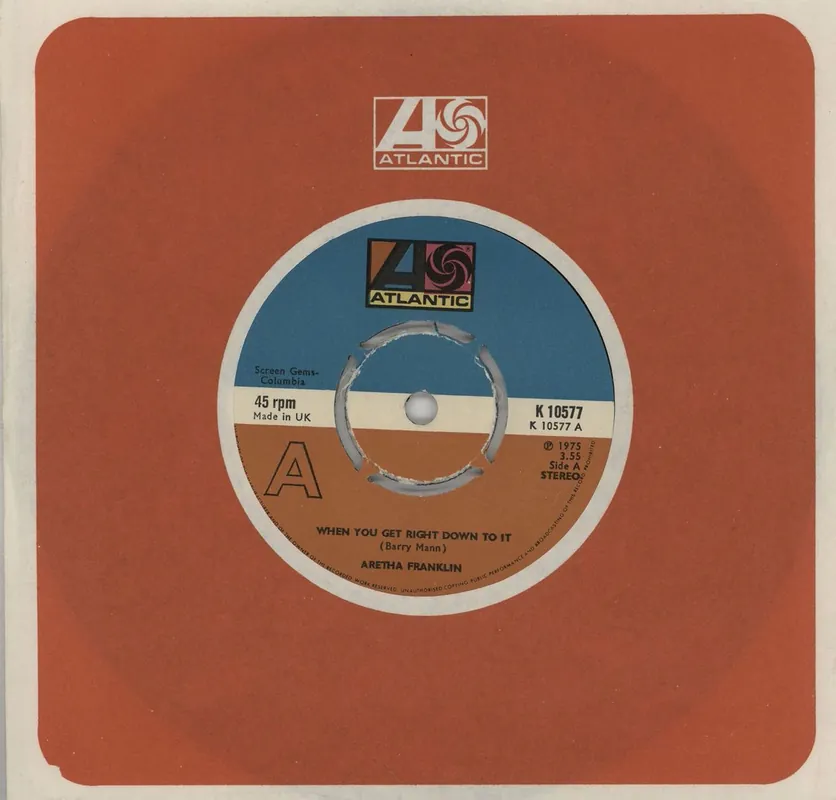 Get Yours Aretha Franklin When You Get Right Down To It UK 7" vinyl