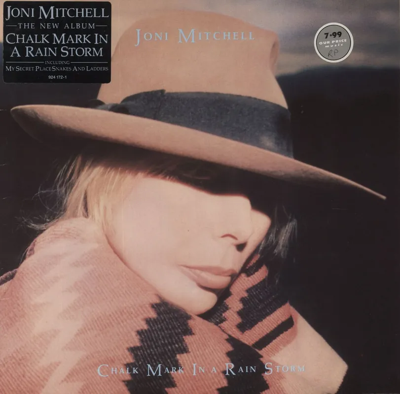 Joni Mitchell Chalk Mark In A Rain Storm - Hype Stickered UK Vinyl LP Crafted
