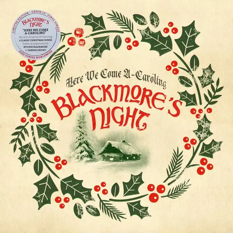 Fan Favorite Blackmore's Night Here We Come A-Caroling - Green Vinyl - Sealed UK 10" vinyl