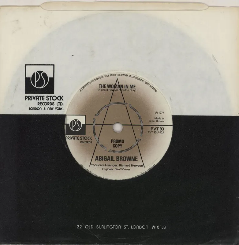 Abigail Browne The Woman In Me - A Label UK Promo 7" vinyl Fast Shipping