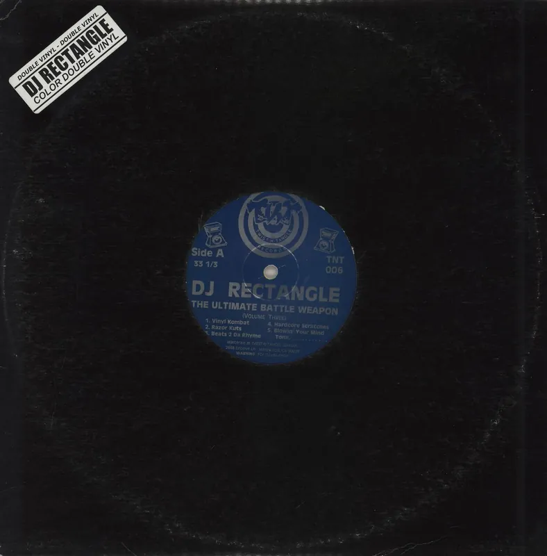 DJ Rectangle The Ultimate Battle Weapon (Volume Three) - Blue & Yellow Marbled Vinyl US 2-LP vinyl set Warranty Included