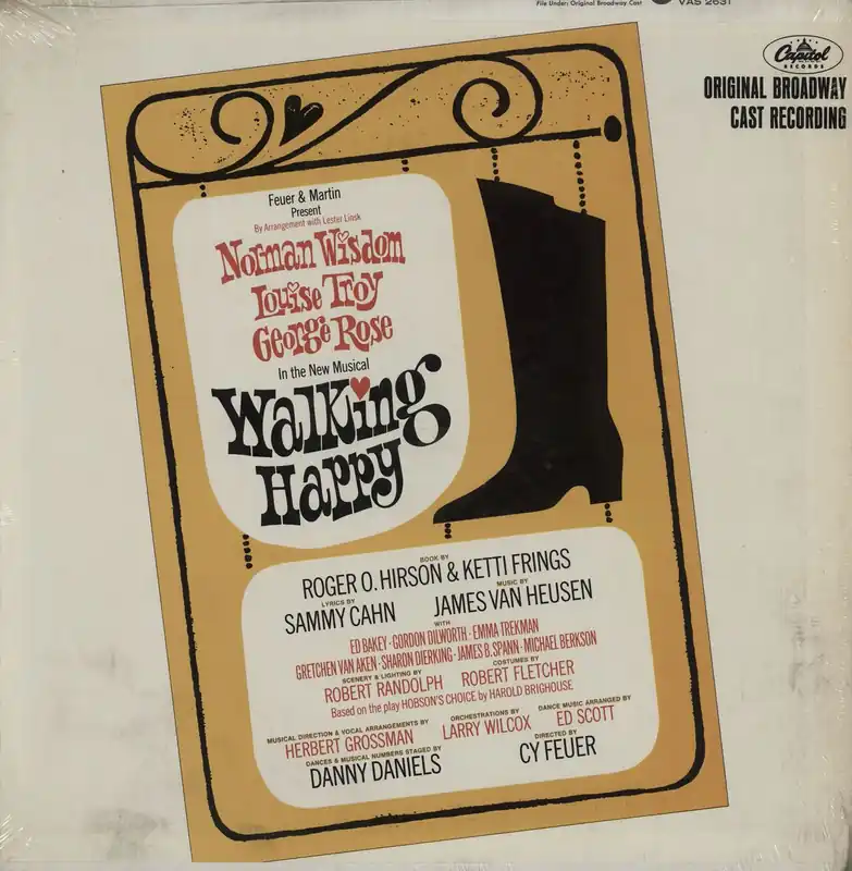Norman Wisdom Walking Happy - Opened shrink US Vinyl LP Same Day Shipping