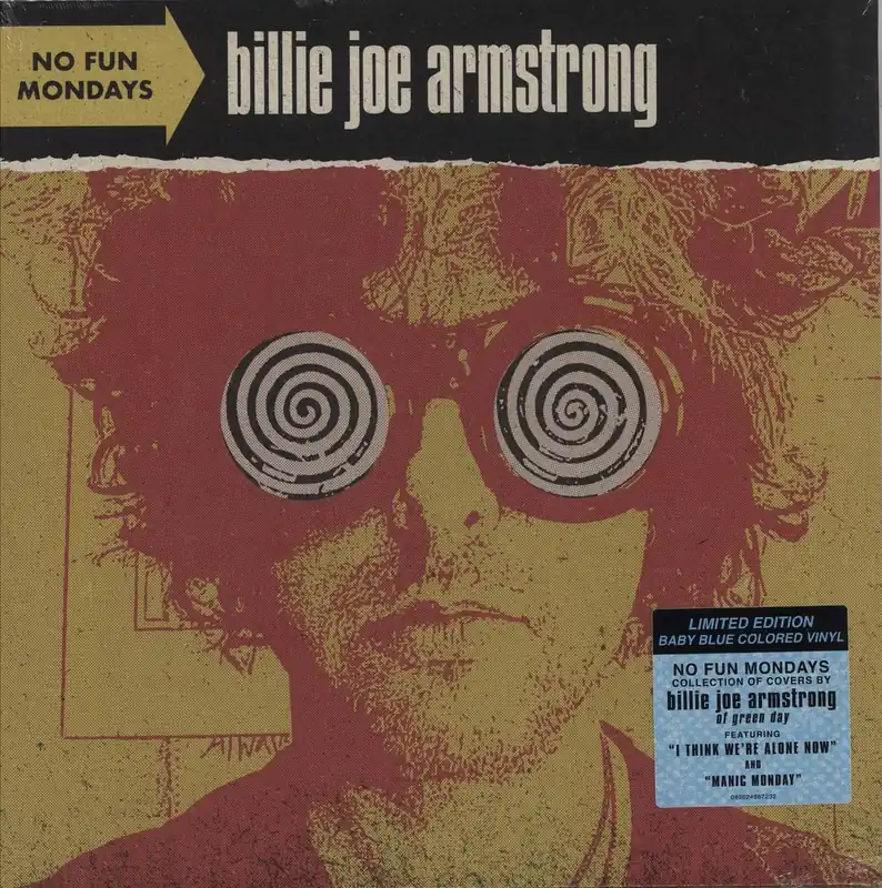 Billie Joe Armstrong No Fun Mondays - Baby Blue Vinyl - Sealed UK Vinyl LP Today Only