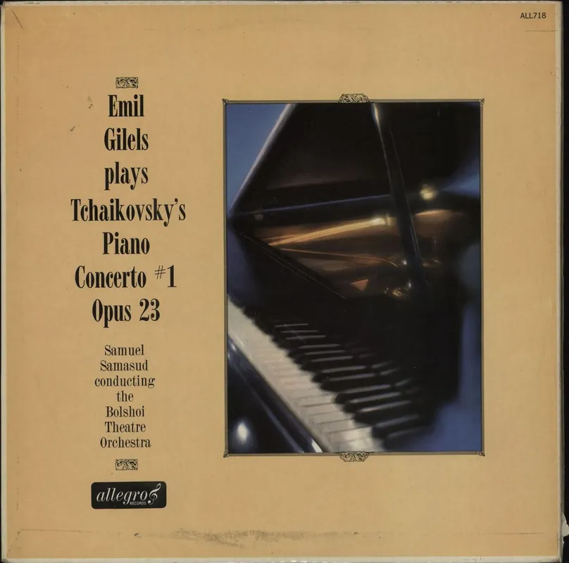 Emil Gilels Emil Gilels Plays Tchainkovsky's Piano Concerto #1 Opus 23 - F/B UK Vinyl LP Warranty Included