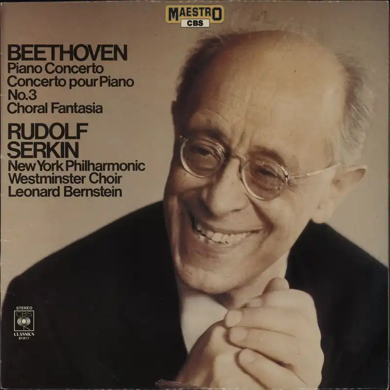 High Quality Rudolf Serkin Beethoven: Concerto No. 2 in C Minor for Piano & Orchestra / Fantasy for Piano, Chorus & Orchestra UK Vinyl LP