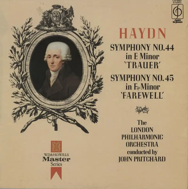 Viral Franz Joseph Haydn Symphony No. 44 in E Minor "Trauer" / Symphony No. 45 in E Minor "Farewell" UK Vinyl LP
