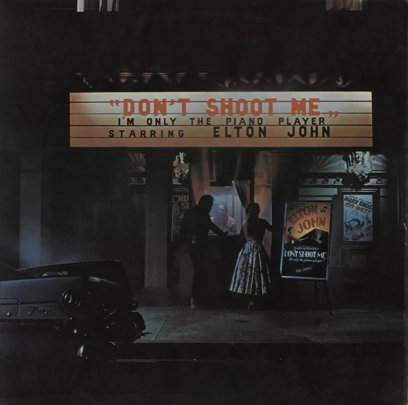 Elton John Don't Shoot Me - 1st - Red & Brown UK Vinyl LP Free Shipping