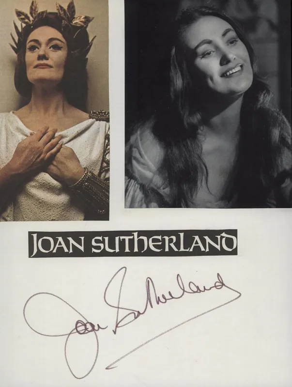 Joan Sutherland Autograph With Pictures UK Memorabilia Super Sale