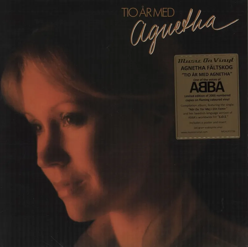 Super Sale Agnetha Fältskog Tio År Med Agnetha - Flaming Coloured Vinyl UK Vinyl LP