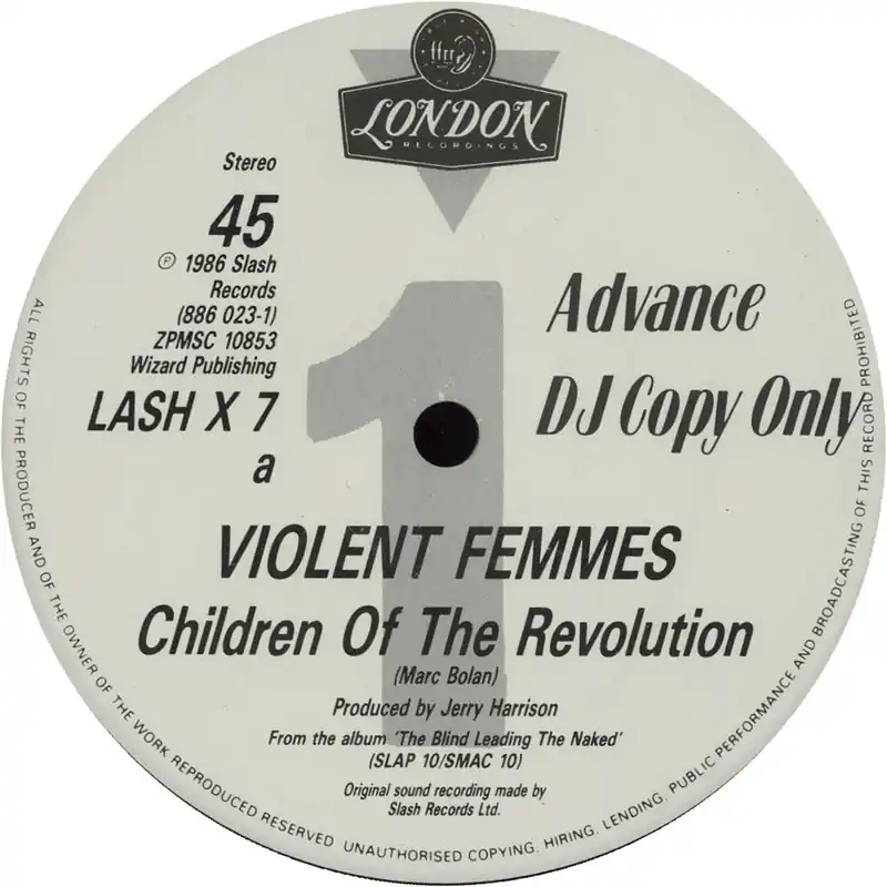 Shop Now Violent Femmes Children Of The Revolution UK Promo 12" vinyl