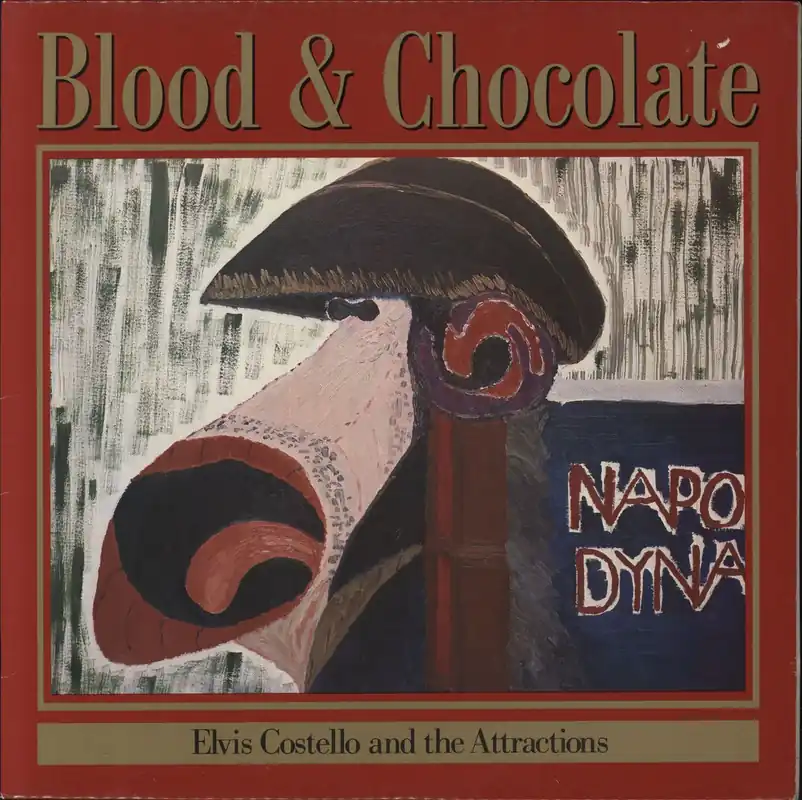 Markdown Elvis Costello Blood & Chocolate + Discography Inserts UK Vinyl LP