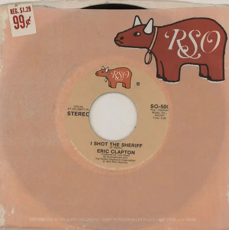 Save Now Eric Clapton I Shot The Sheriff US 7" vinyl