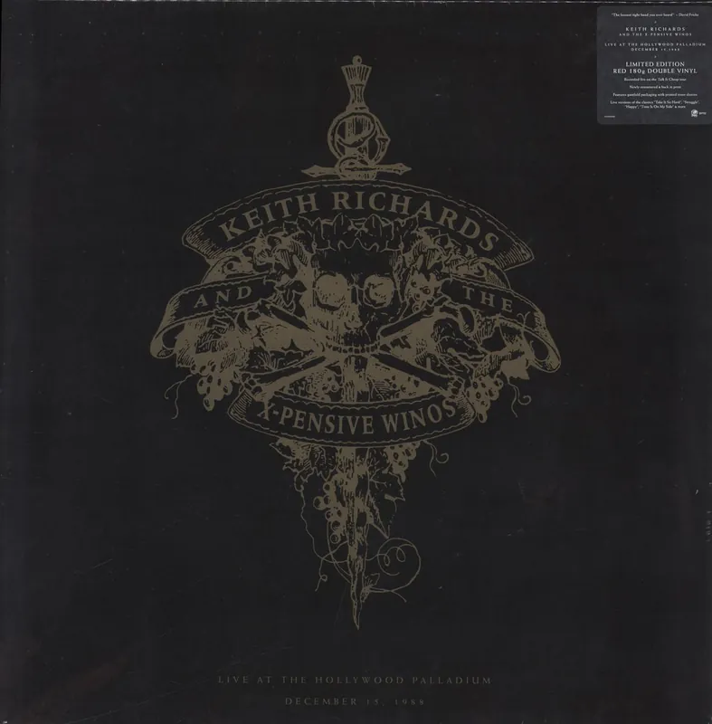 Keith Richards Live At The Hollywood Palladium - 180gm Red Vinyl - Sealed UK 2-LP vinyl set New Arrival