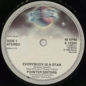 The Pointer Sisters Everybody Is A Star UK 7" vinyl Fan Favorite