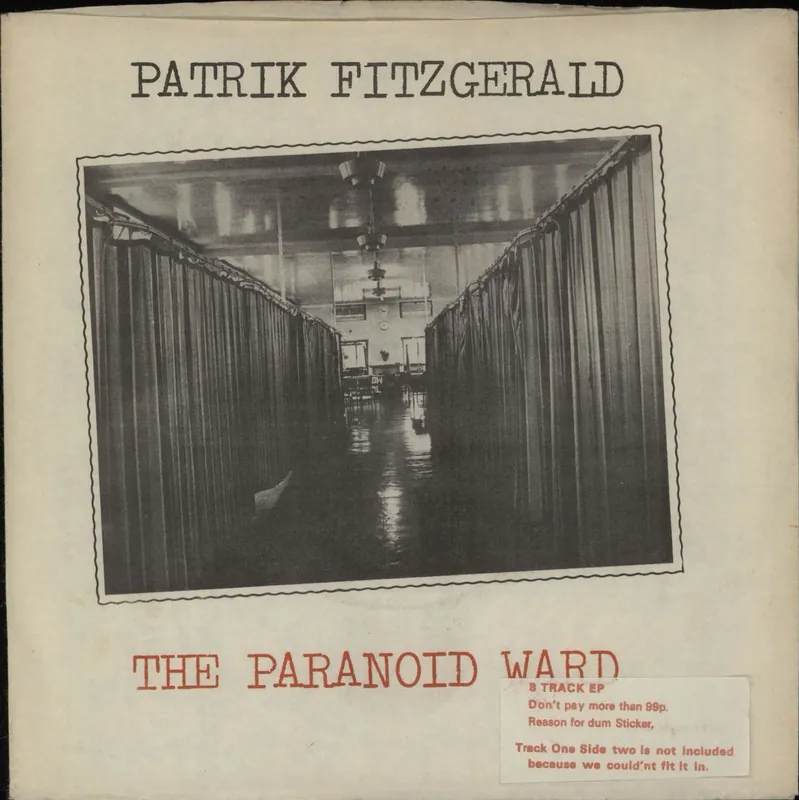 Price Drop Patrik Fitzgerald The Paranoid Ward EP UK 7" vinyl