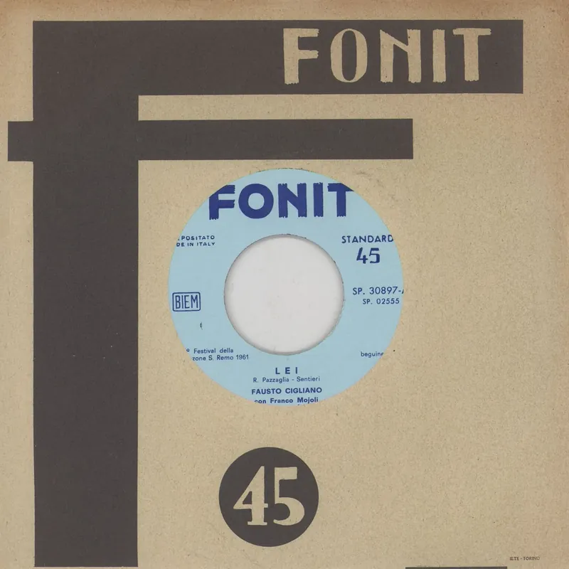 Fausto Cigliano Lei Italian 7" vinyl Original