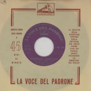 Sergio Bruni Mandolino Mandolino + Company Sleeve Italian 7" vinyl Money Back Guarantee