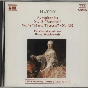 Franz Joseph Haydn Symphonies No.45 "Farewell / No.48 "Maria Theresia" / No.102 German CD album Discount