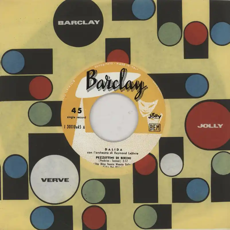 Direct From Manufacturer Dalida Pezzettini Di Bikini + Company Sleeve Italian 7" vinyl