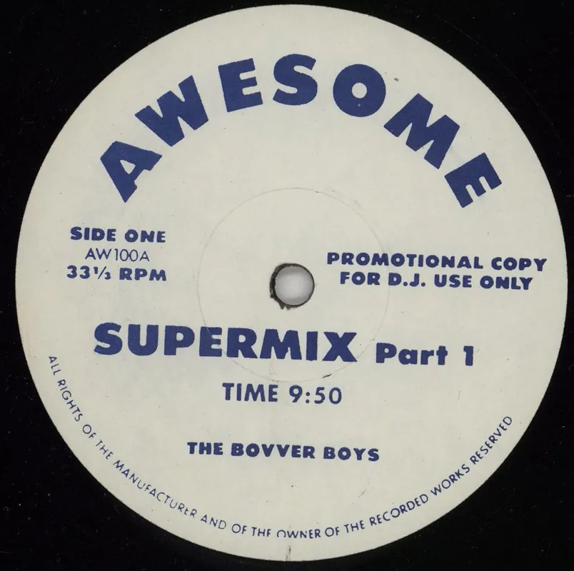 Seasonal Sale The Bovver Boys Supermix US Promo 12" vinyl