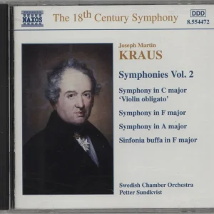 Joseph Martin Kraus Symphonies Vol. 2 German CD album Don’t Miss Out