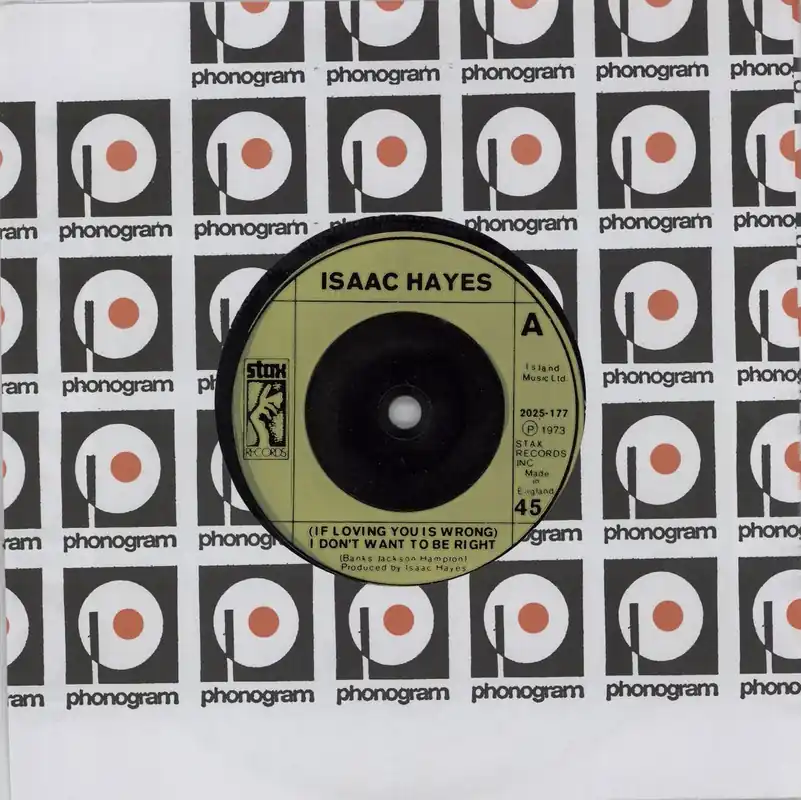 Luxury Isaac Hayes (If Loving You Is Wrong) I Don't Want To Be Right UK 7" vinyl