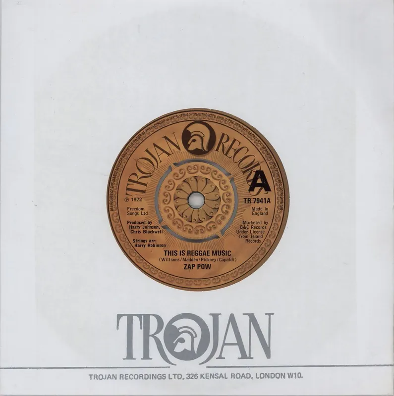 Zap-Pow This Is Reggae Music - A Label UK Promo 7" vinyl Don’t Miss Out
