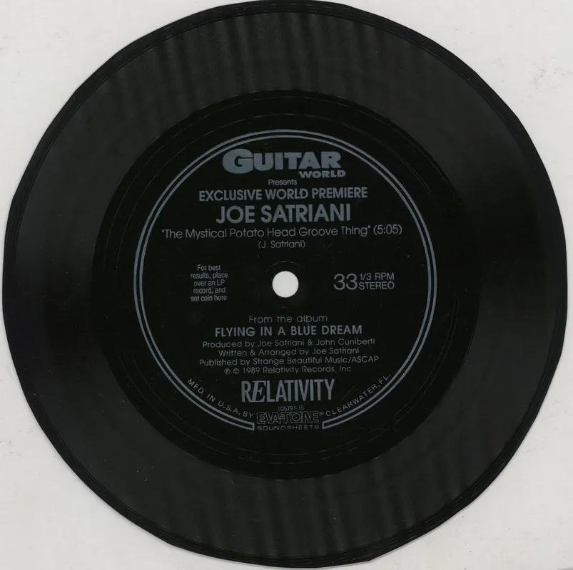 Fast Shipping Joe Satriani The Mystical Potato Head Groove Thing - 6" Flexi UK 7" vinyl