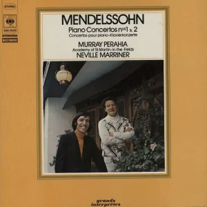 Authentic Murray Perahia Mendelssohn: Piano Concertos Nos 1 & 2 German Vinyl LP