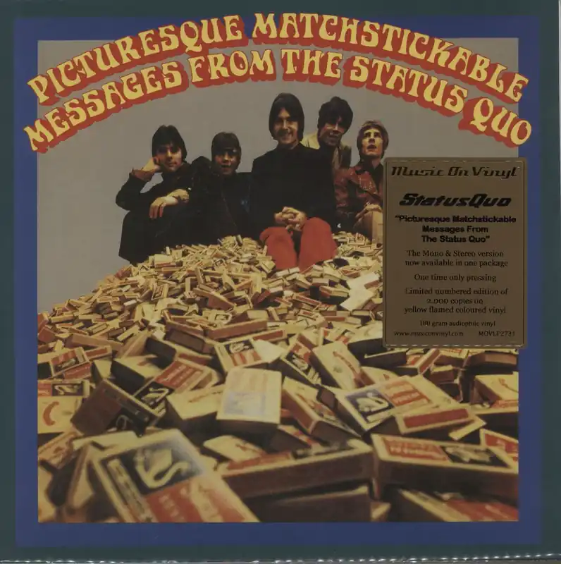 Price Cut Status Quo Picturesque Matchstickable - 180 Gram Yellow Flamed Vinyl UK 2-LP vinyl set