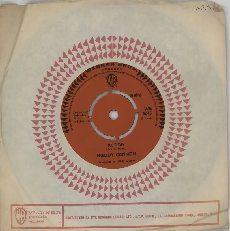 Freddy Cannon Action UK 7" vinyl Affordable