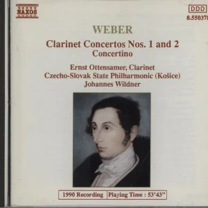 Carl Maria Von Weber Weber: Clarinet Concertos Nos. 1 And 2 - Concertino UK CD album No Minimum Order