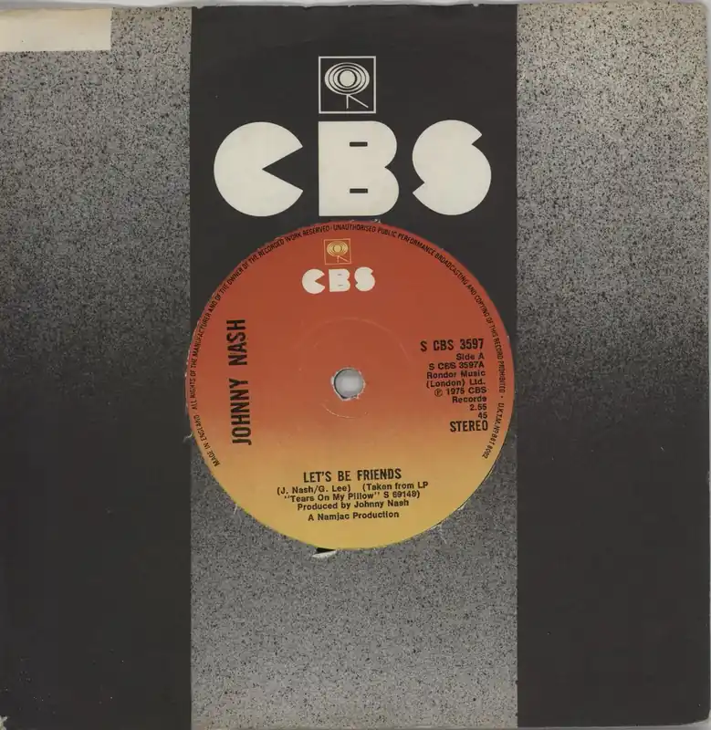Top Pick Johnny Nash Let's Be Friends UK 7" vinyl