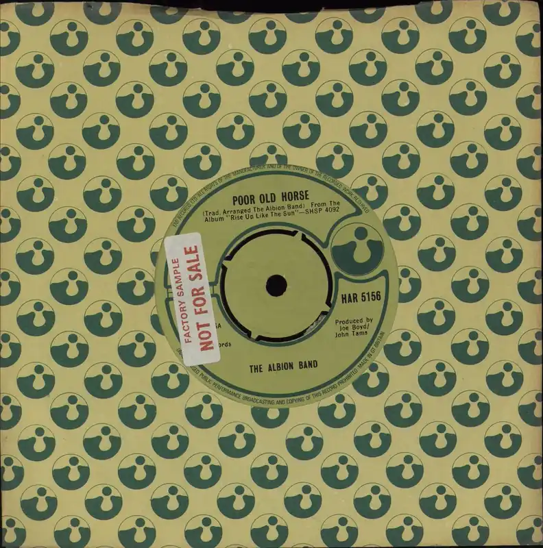 The Albion Band Poor Old Horse - Factory sample UK 7" vinyl Discount