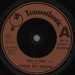 Free Shipping The Pasadena Roof Orchestra Cheek To Cheek UK 7" vinyl