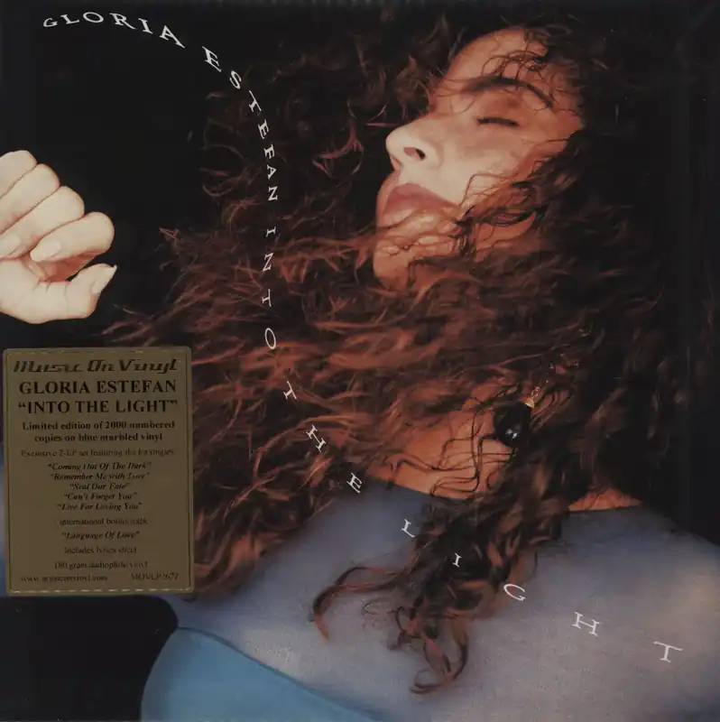 Final Sale Gloria Estefan Into The Light - Blue Marbled Vinyl UK 2-LP vinyl set