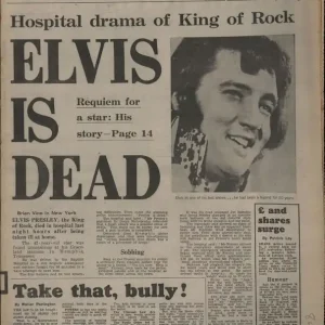 Elvis Presley Daily Express - Late Edition UK Magazine Reduced Price
