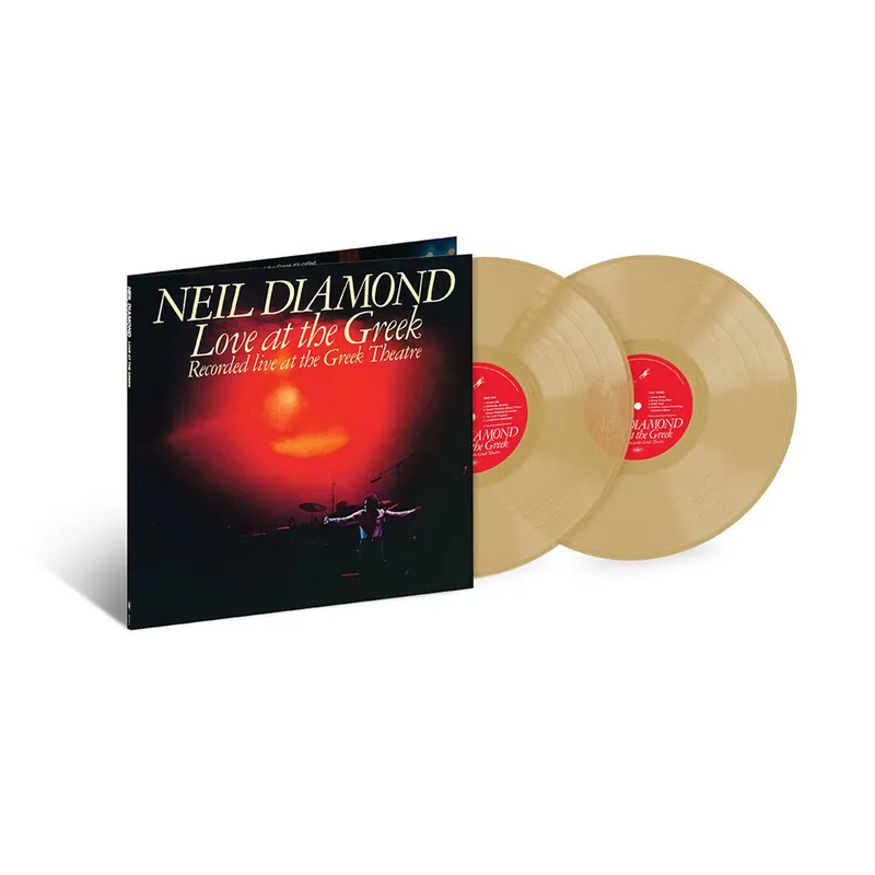 Certified Neil Diamond Love At The Greek - Gold Vinyl - Sealed UK 2-LP vinyl set