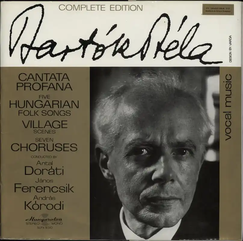 Latest Béla Bartók Cantata Profana / Five Hungarian Folk Songs / Village Scenes / Seven Choruses Hungarian Vinyl LP