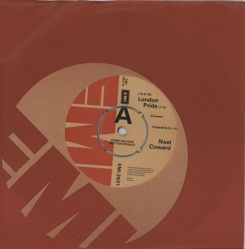 Professional Grade Noël Coward London Pride - A Label UK Promo 7" vinyl