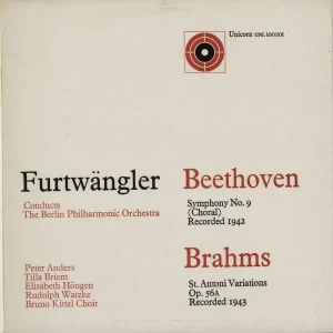 Authentic Berliner Philharmoniker Beethoven: Symphony No. 9 (Choral) / Brahms: St. Antoni Variations, Op.56A UK 2-LP vinyl set