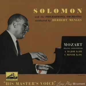 Solomon Mozart Piano Concertos UK Vinyl LP Professional Grade