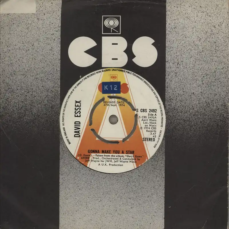 David Essex Gonna Make You A Star - A Label UK Promo 7" vinyl Budget