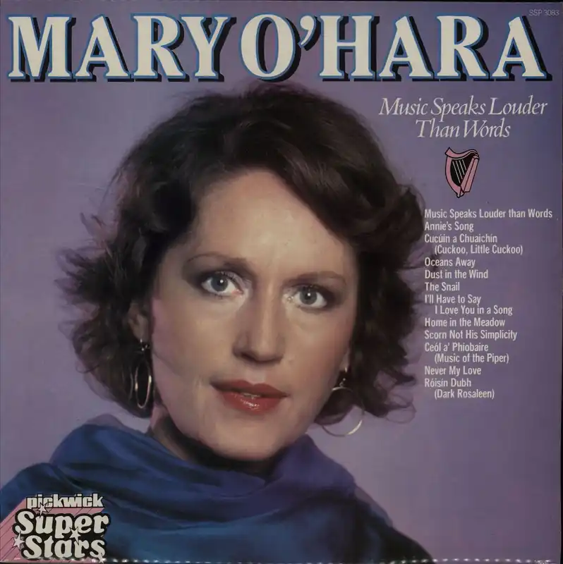 Mary O'Hara Music Speaks Louder Than Words UK Vinyl LP Seasonal Sale