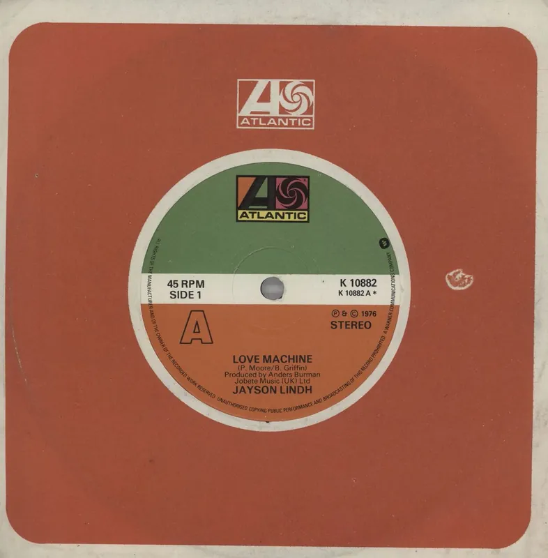Premium Jayson Lindh Love Machine UK 7" vinyl