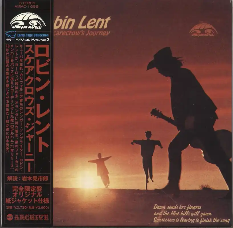 Robin Lent Scarecrow's Journey Japanese CD album Popular