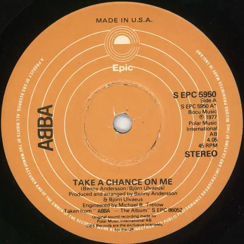 Abba Take A Chance On Me US 7" vinyl Flash Sale