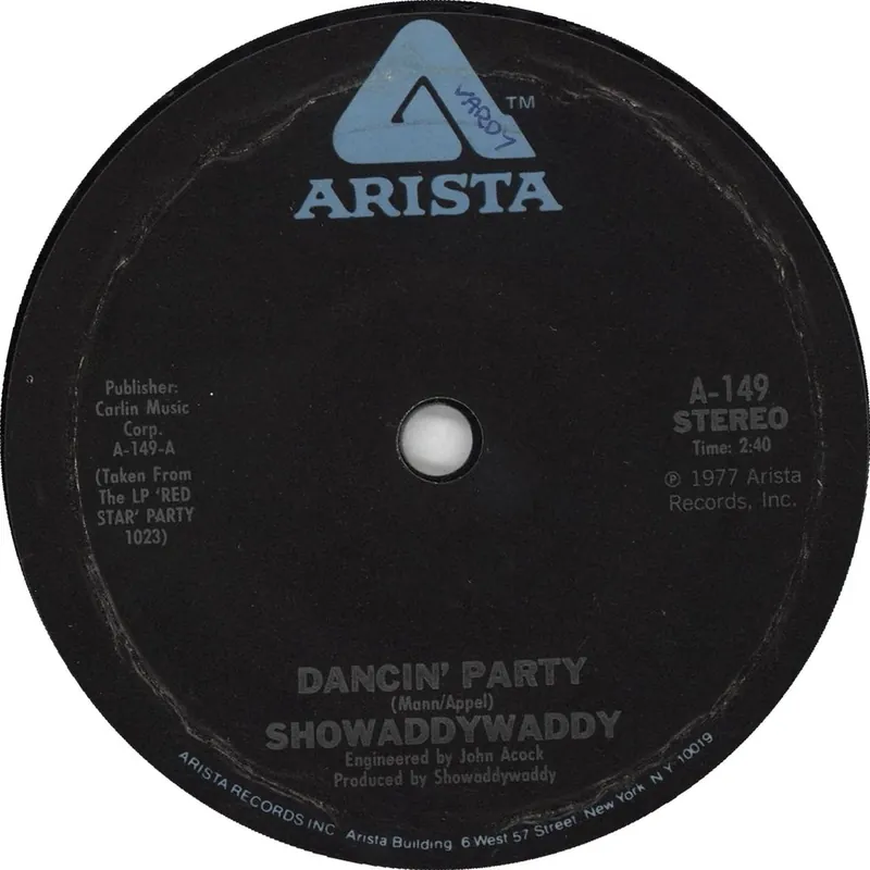 Showaddywaddy Dancin' Party US 7" vinyl Save Now