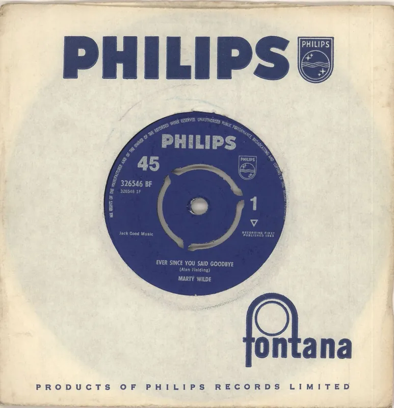 Marty Wilde Ever Since You Said Goodbye UK 7" vinyl Popular